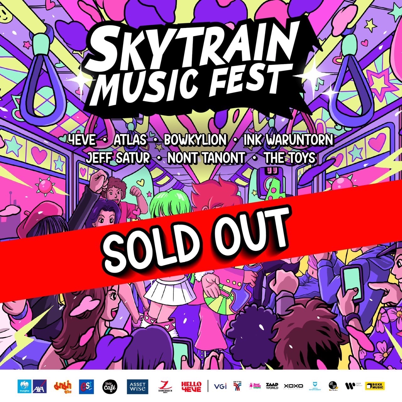 มาแรงมาก!! งาน “SkyTrain Music Fest” บัตร Sold Out เพียงไม่กี่ชั่วโมง